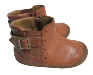 Stride Rite Toddler LiL Kids Srt Agnes Boots Size 5.5 Toddler Chestnut Zip Side - Picture 1 of 9