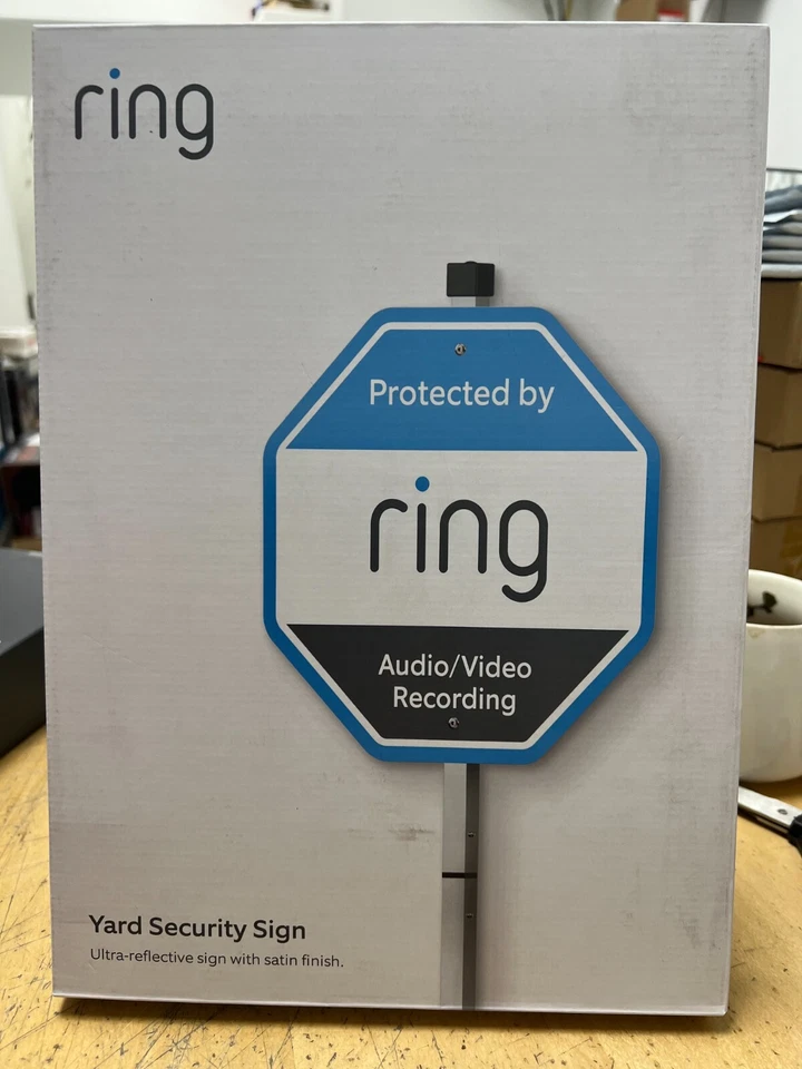 Ring Security Yard Sign Ultra- Reflective Sign With Satin Finish 5565 - NOB