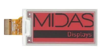 E-Paper Display Module 104 X 212 Pixels 3.3V Black / Red On White Spi - Image 1 of 3
