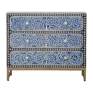 Bone Inlay Chest of Drawers Home Decor Inlay Furniture Decorative Living Table - Picture 1 of 9