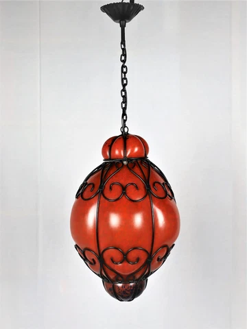 Suspension Lantern Venetian 1970 Murano Vintage Cover
