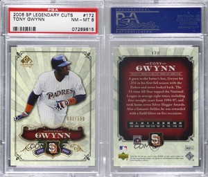 2006 SP Legendary Cuts /550 Tony Gwynn #172 PSA 8 HOF