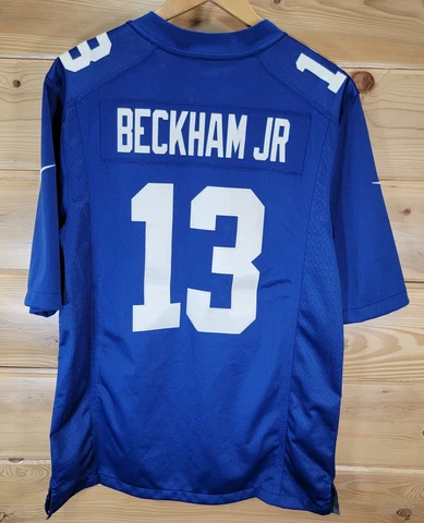 Nike New York Giants BECKHAM JR #13 NFL Football Jersey Blue Men Medium Cover
