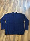 Vintage Northern Isles Sweater Womans Xl Blue Cable Knit Chunky Ski Cottage Gma