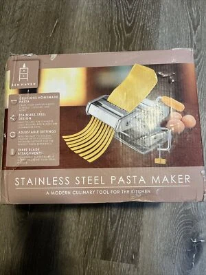 OxGord KAPM-01 Hand Roller Pasta Maker - Silver - Image 1 of 4