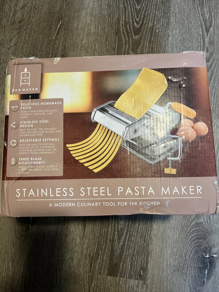 OxGord KAPM-01 Hand Roller Pasta Maker - Silver - Image 1 of 4