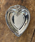 Wm Rogers Silver Plate Heart With Ornate Fliers Trinket Candy Tray