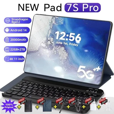 2025 Original Pad 7S Pro 11" Android Tablet 4G/5G Dual SIM  22GB/2TB - Image 1 of 4