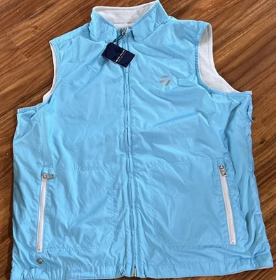 New Peter Millar Infinity Blue Thermal  Reversible Vest Taylormade Golf Logo L - Image 1 of 4