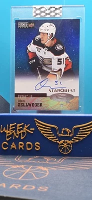 2024-2025 UPPER DECK CLEAR CUT Olen Zellweger STARQUEST RC ROOKIE AUTO - Image 1 of 2
