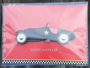 Burgoyne Happy Birthday Card Antique Car Roadster 3D 'Wishing You...Adventures' - Picture 1 of 10