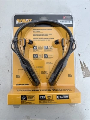 DEWALT 2-En-1 Banda para el Cuello Auriculares Bluetooth con Altavoces Incorporados TOTALMENTE NUEVOS Foto 1 de 3