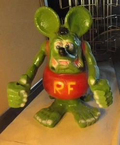 RATTE FINK Big Daddy Ed Roth Statue Hot Rod Kunst Aluminiumguss 12" hoch - Bild 1 von 1