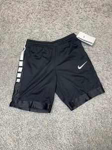 NEW Nike Boys LARGE 6-7YRS Dri-Fit Elite Stripe Basketball Shorts, Black / White - Picture 1 of 10