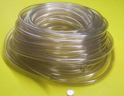 PVC Tubing, Clear, 9/16" OD x 3/8" ID x 3/32" Wall x 50 Foot Coil - Image 1 of 4