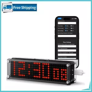 Wifi Digital Clock with LED Matrix Display | ESP8266 NTP Time Sync Clock | Custo - Picture 1 of 6