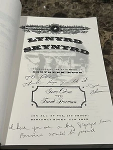Gene Odom Signed Book Lynyrd Skynyrd Remembering The Free Birds Of Southern Rock - Picture 1 of 11