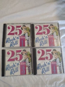 25 Rock 'N' Roll Hits Volume 1,2,3 & 4 Vintage CD Lot - Picture 1 of 5