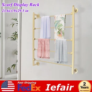 Wandhalterung Schal Display Ständer Gold Badezimmer Handtuchhalter Eingang Schal Halter - Bild 1 von 11