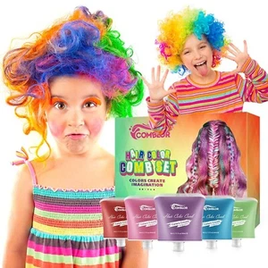 Temporary Hair Color Set, 5 Colors Hair Wax Color Gifts for Girls Kids - Picture 1 of 9