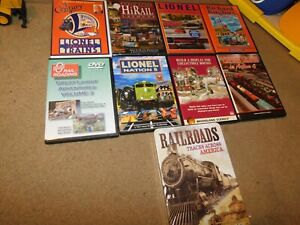 Steam Trains Railway Documentary DVDs X 9 - Bundle Lot Assorted LIONEL TINPLATE