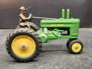 Arcade John Deere Model A Tractor with Farmer Cast Iron 7.5" Repaired - Picture 1 of 17