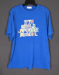 VTG Boys Scouts WORLD JAMBOREE MONDIAL Single Stitch T-Shirt MADE IN KOREA L/XL - Picture 1 of 5