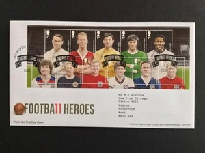 2013 Football Legends M/Sheet on Typed Address First Day Cover Wembley Middlesex - Picture 1 of 1
