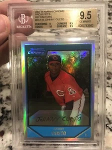 Johnny Cueto 2007 Bowman Chrome Prospects Refractor #BC145 BGS 9.5 Gem Mint Reds - Picture 1 of 3