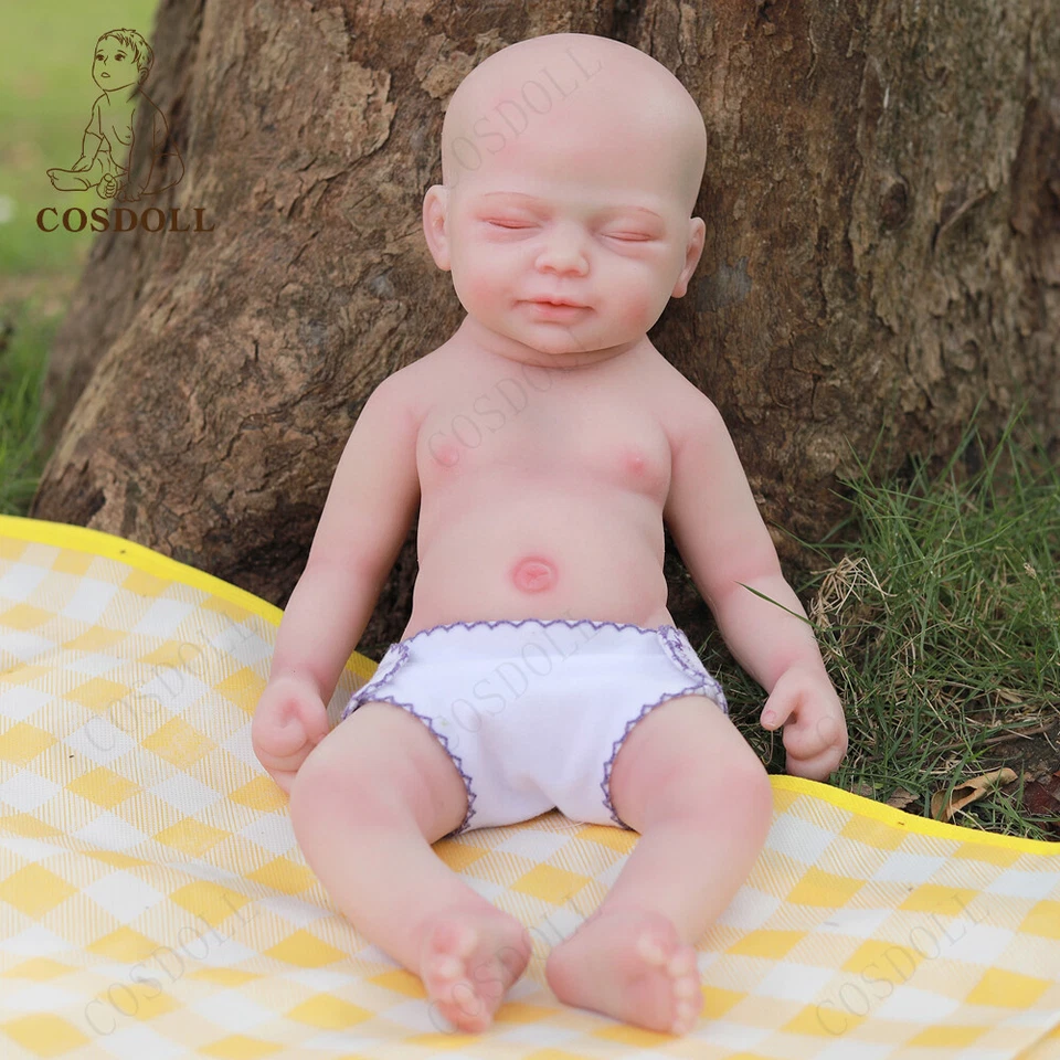 COSDOLL Realistic Newborn Baby Doll 18.5in 5Lb Full Solid Soft Silicone Reborn Doll Girl
