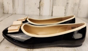 Fioni Faux Patent Leather Bow Ballet Flat Casual Slip On Shoe Women Size 9.5 - Picture 1 of 10