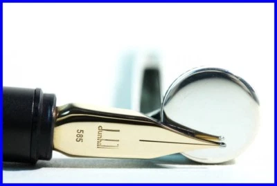 Pluma Estilográfica Dunhill 925 PLATA ESTERLINA con Ala Montblanc 585 EF Original Nueva en Caja Foto 1 de 4