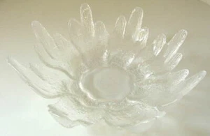Plato decorativo vintage Avon Fostoria de vidrio girasol flor de sol - Imagen 1 de 3