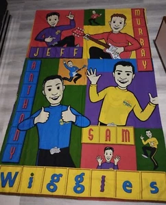 The Wiggles Single Quilt Cover Doona Bedding - EUC - Sam Jeff Murray Anthony - Picture 1 of 2