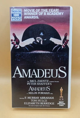 Amadeus (VHS, 1984) Milos Formanova, Milos Forman, Tomas January HARD CASE, EUC - Image 1 of 4