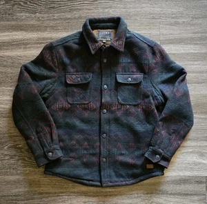 JACHS New York Aztec Jacket Herren Large Fleece gefüttert Heavyweight Flannel Shacket - Bild 1 von 5