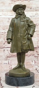 Englischer Schriftsteller William Penn Bronzeskulptur - signiert Sammelfigur Verkauf - Bild 1 von 10