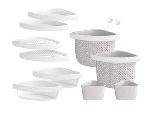 STERLING STORE+ Carrito de ducha montado en la pared de 12 piezas - Acabado blanco 88038700-0 - Imagen 1 de 5