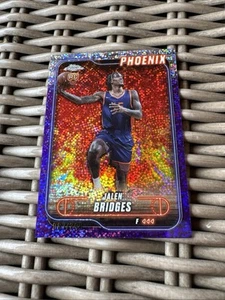 2025 Topps Chrome Basketball #146 Jalen Bridges Purple Speckle #/299 - Suns - Picture 1 of 2