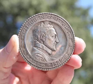 France, Pierre de Ronsard, poet, SILVER, Dautel - Picture 1 of 3