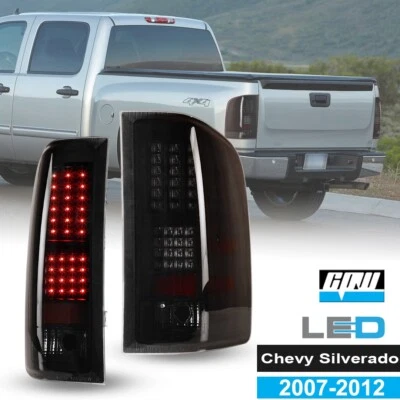Luces traseras LED para 07-14 Chevy Silverado 1500 2500 3500 lentes de humo par Foto 1 de 4