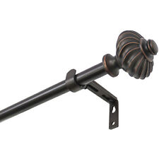 Twist Knob 5/8" Adjustable Curtain Rod Set - Two Sizes, Two Colors