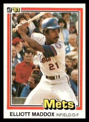1981 Donruss #397 Elliott Maddox New York Mets Baseball card - Image 1 of 2