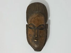 Masque africain Afrique en bois sculpté cabinet curiosités 20 cm - Imagen 1 de 12