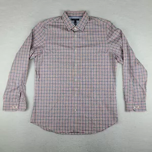 Banana Republic Shirt Mens XL Blue Orange Non Iron Tailored Slim Fit Button Up - Picture 1 of 10