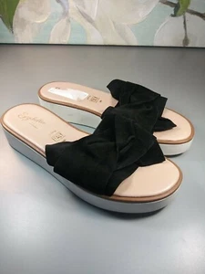 Seychelles Women's Sandals Wedge Black Suede Fabric Size 6.5 SKU#07175 - Picture 1 of 9