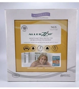 AllerZip Smooth Waterproof Bed Bug Proof Zippered Bedding Encasement NEW Twin XL - Picture 1 of 6