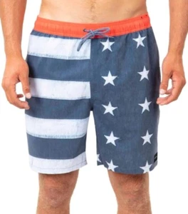 RIP CURL Men's LIBERTY VOLLY Elastic Waist Boardshorts - Navy - Large - NWT - Picture 1 of 2
