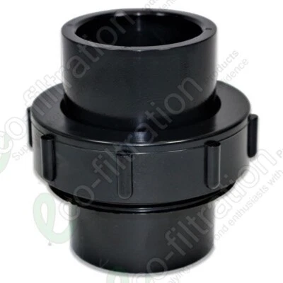 ECO-FILTRATION 50MM DEMOUNTABLE UNION PIPE FITTING POND SOLVENT WELD CONNECTOR