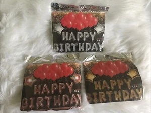 3- Birthday Party Balloons Sets. One Silver, One Rose Gold AND one Gold set. - Picture 1 of 2
